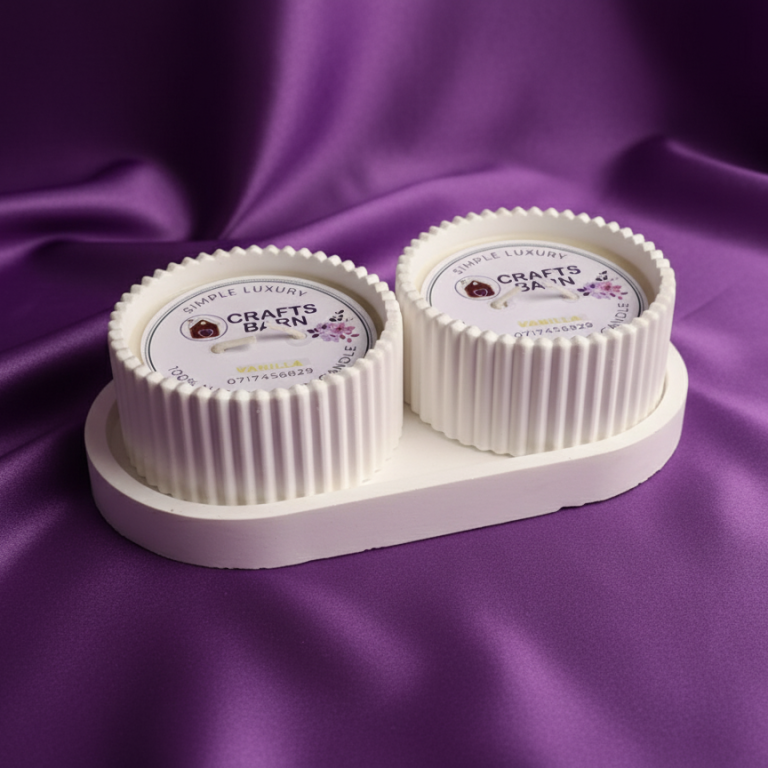 duo vanilla scented candle set