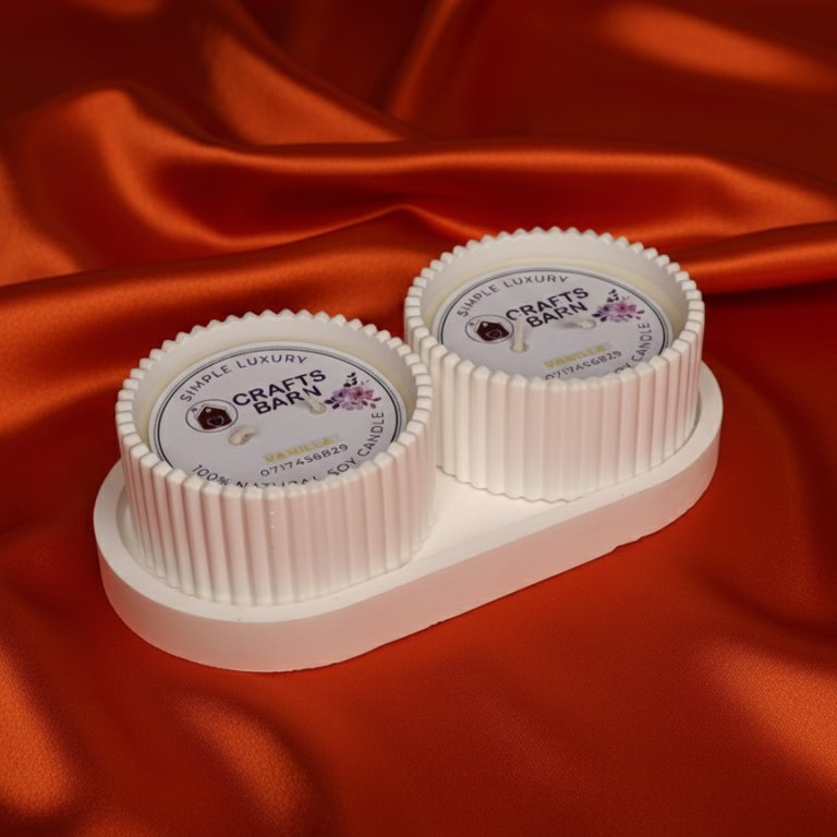 Duo vanilla candle set
