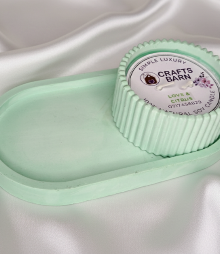 Love & Citrus Candle - Mint Tray Set