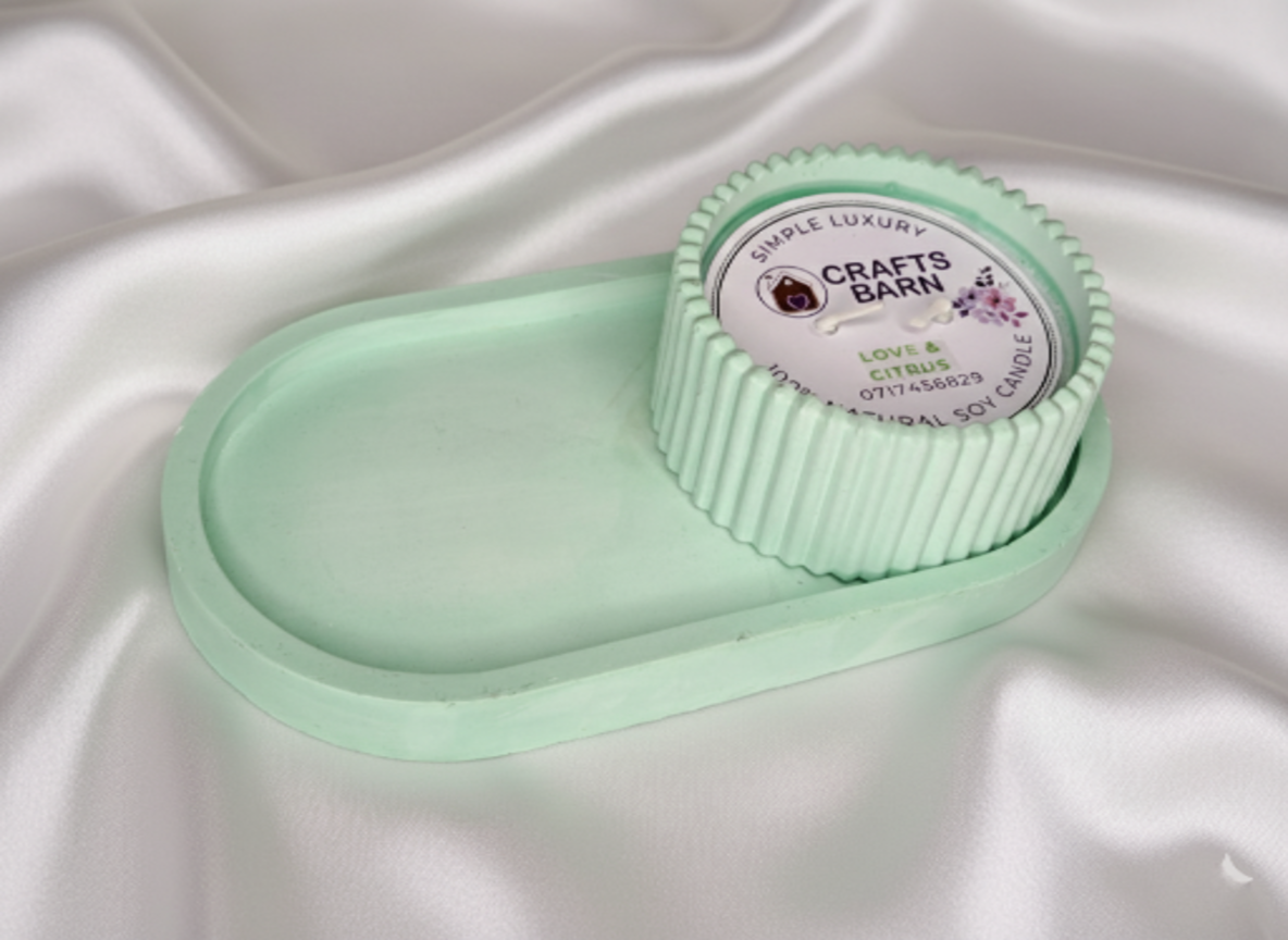 Love & Citrus Candle - Mint Tray Set
