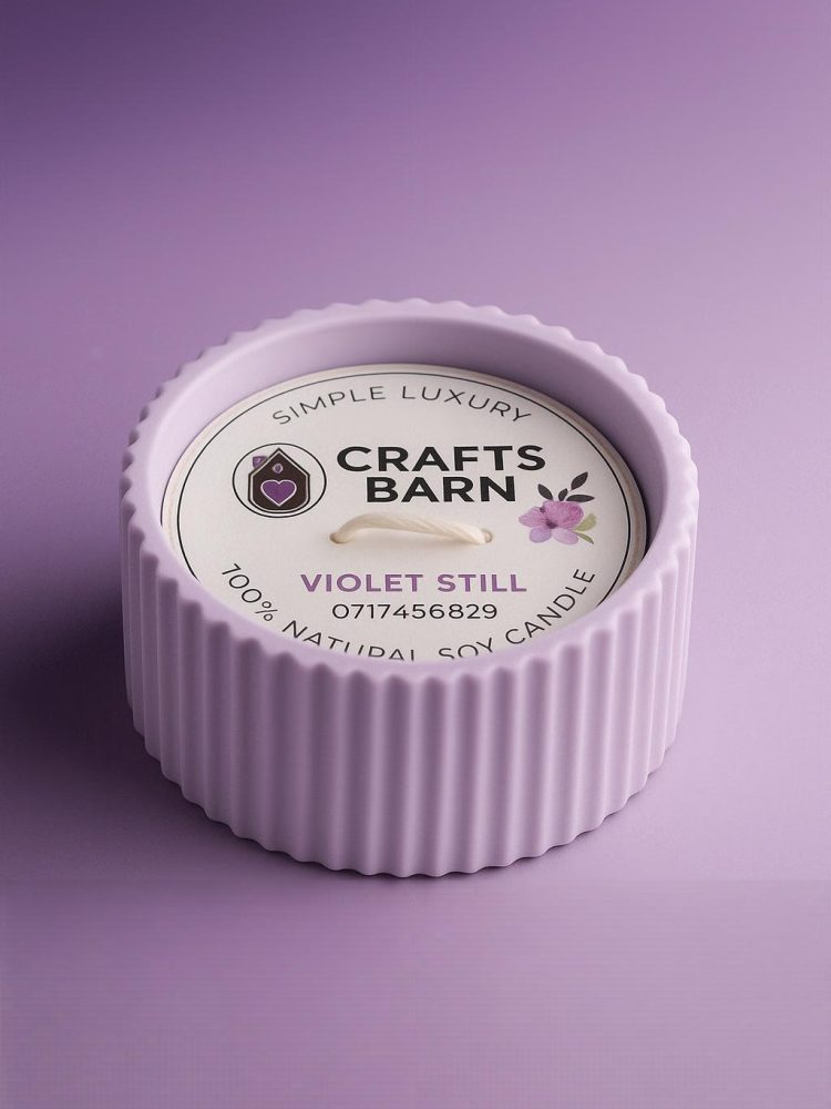 violet still lavender scented candle